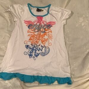 Enyce Kids Tee with Pink, Orange, and Blue Accents
